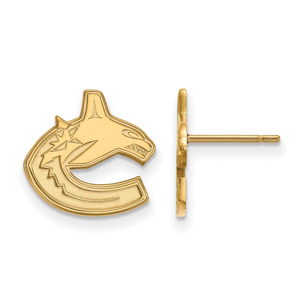 10k Yellow Gold NHL Vancouver Canucks Small Post Earrings