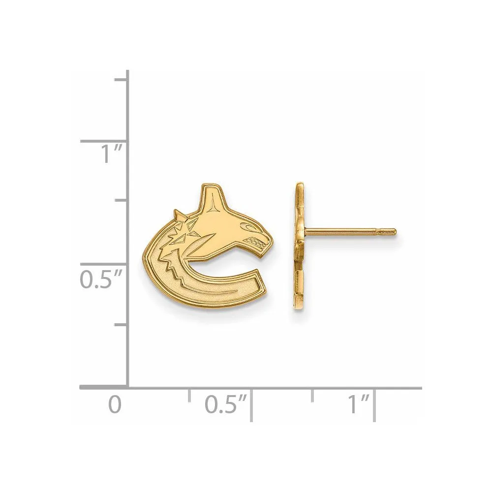 10k Yellow Gold NHL Vancouver Canucks Small Post Earrings