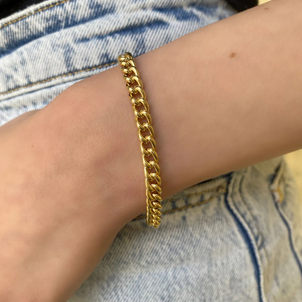 14K Grand Cuban Curb Link Bracelet