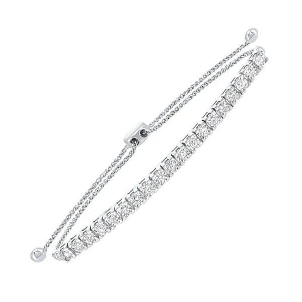 14KT WHITE GOLD DIAMOND (1/2CTW) BRACELET