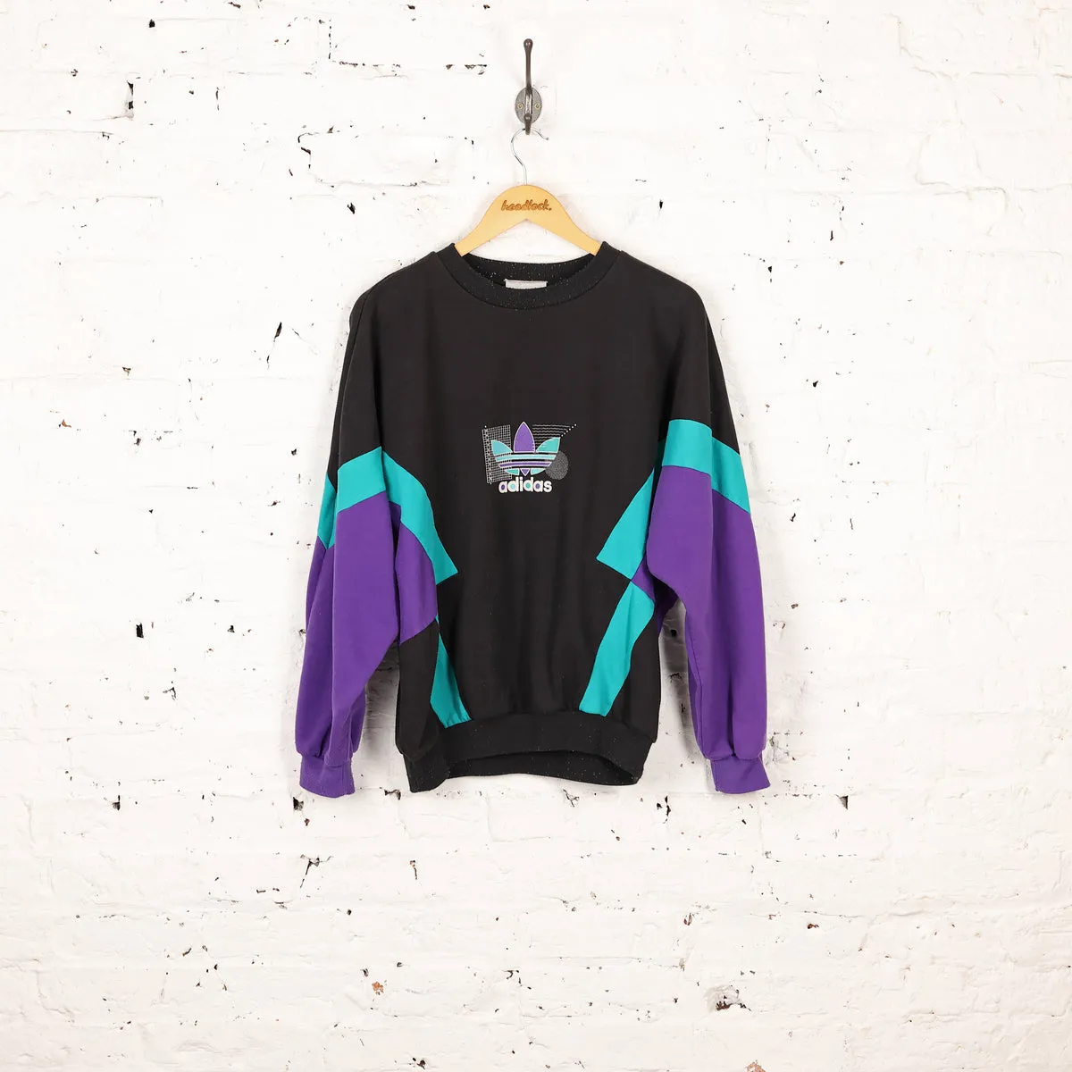 90s Adidas Full Sweat Tracksuit - Black - L