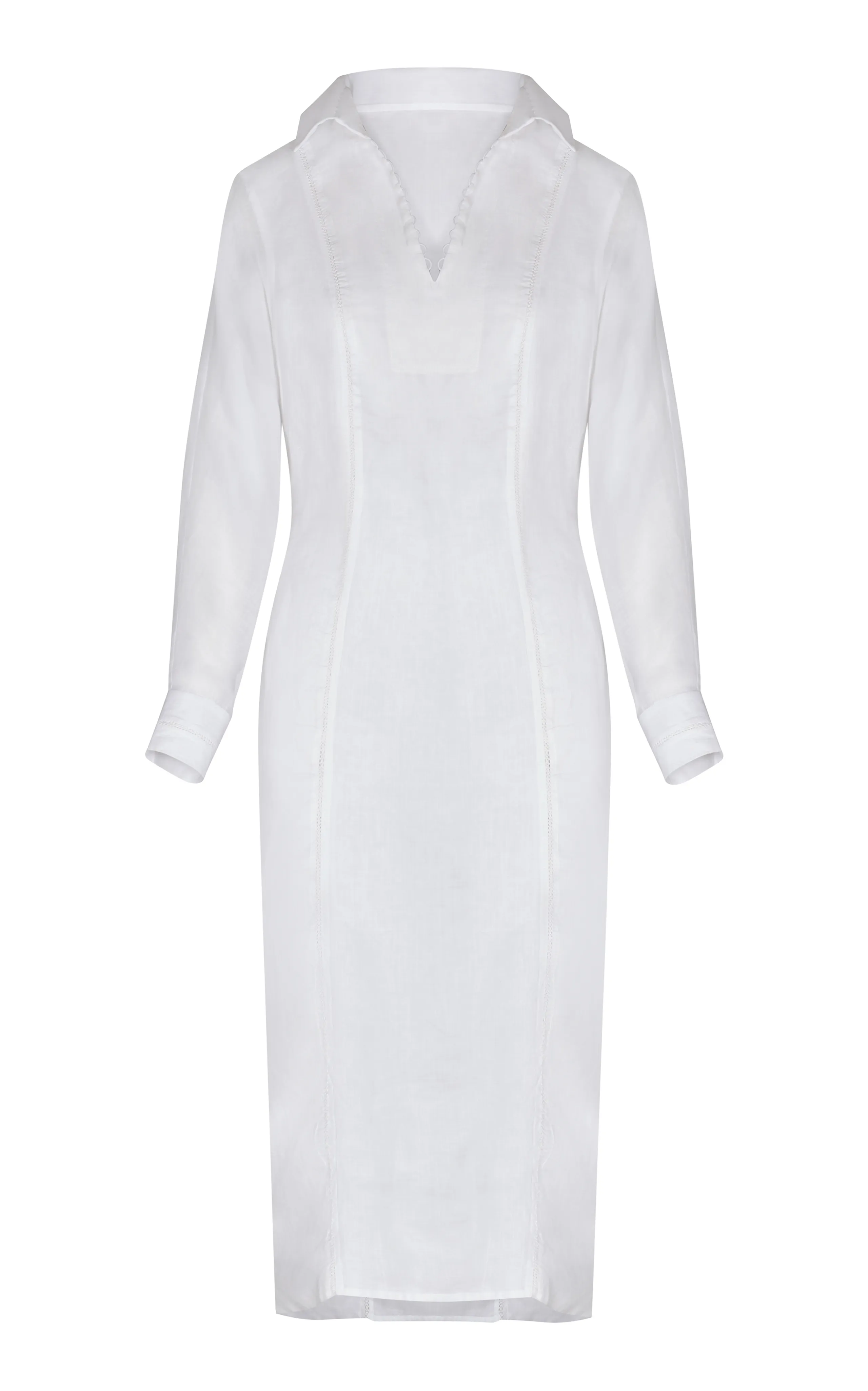 Andres Otalora Rosario Linen Midi Tunic Dress