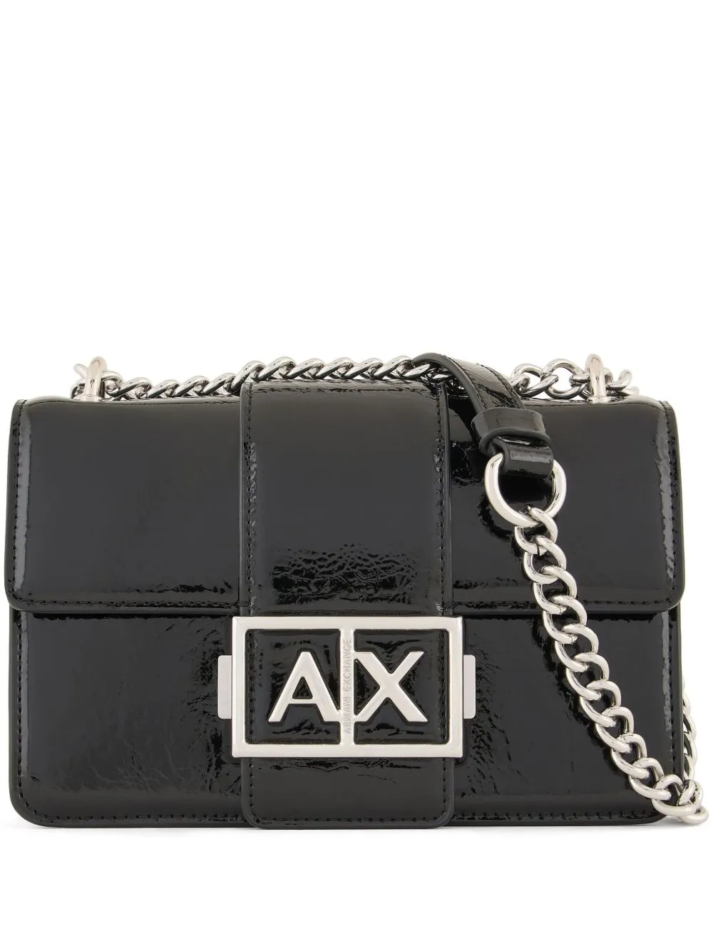 Armani Exchange logo plaque cross bag - Black