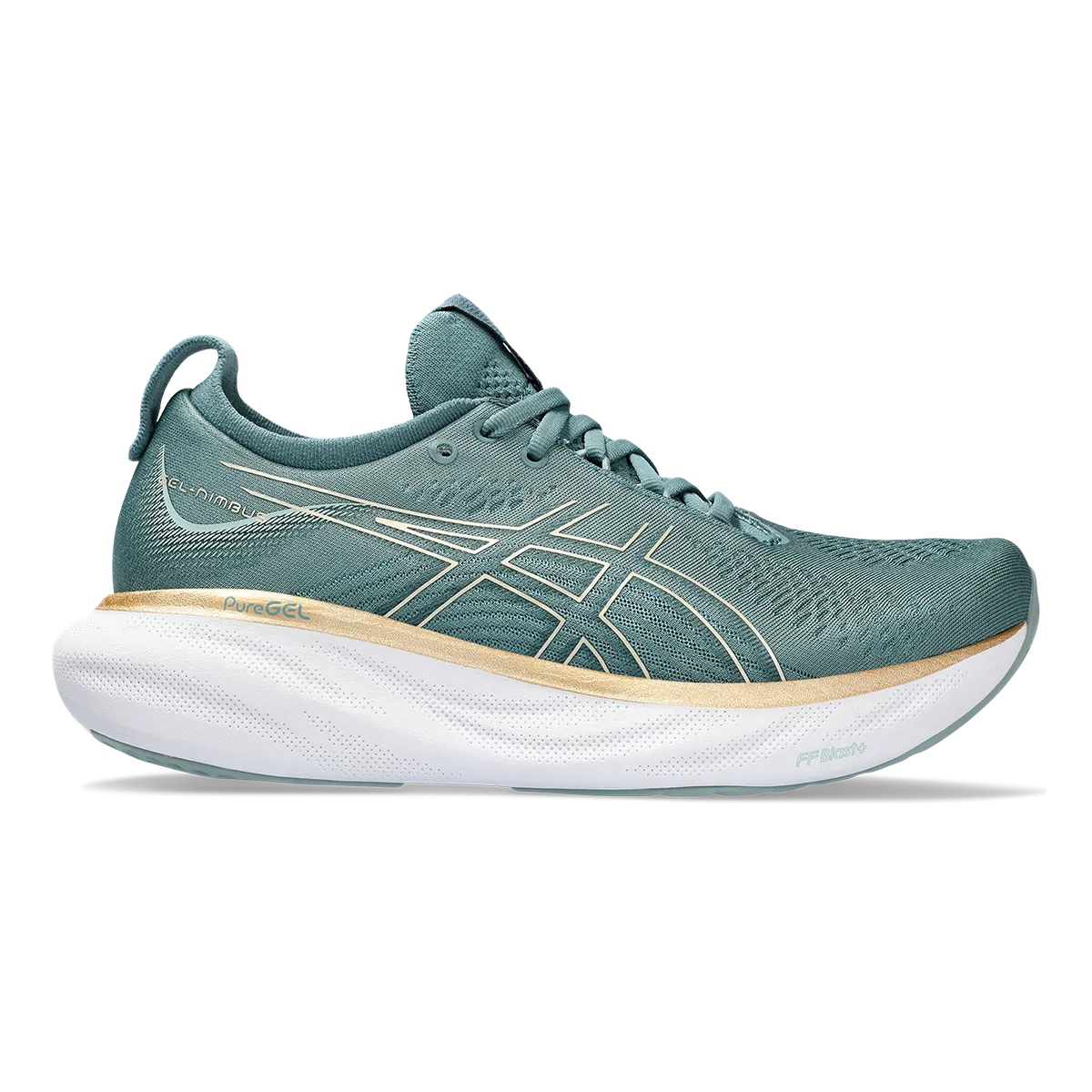 Asics Gel Nimbus 25 - Foggy Teal - Champagne