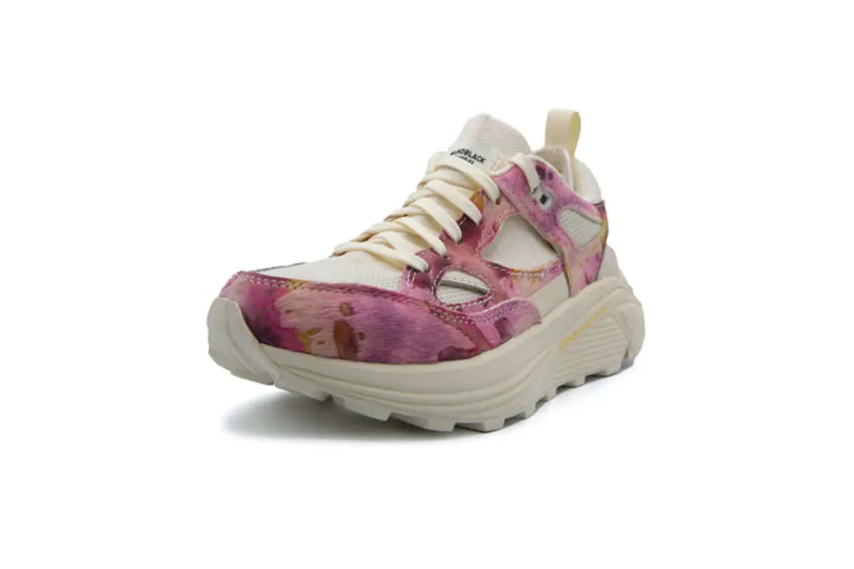 Aura Faux Ponyhair Tie Dye Sneakers - Fuchsia Combo