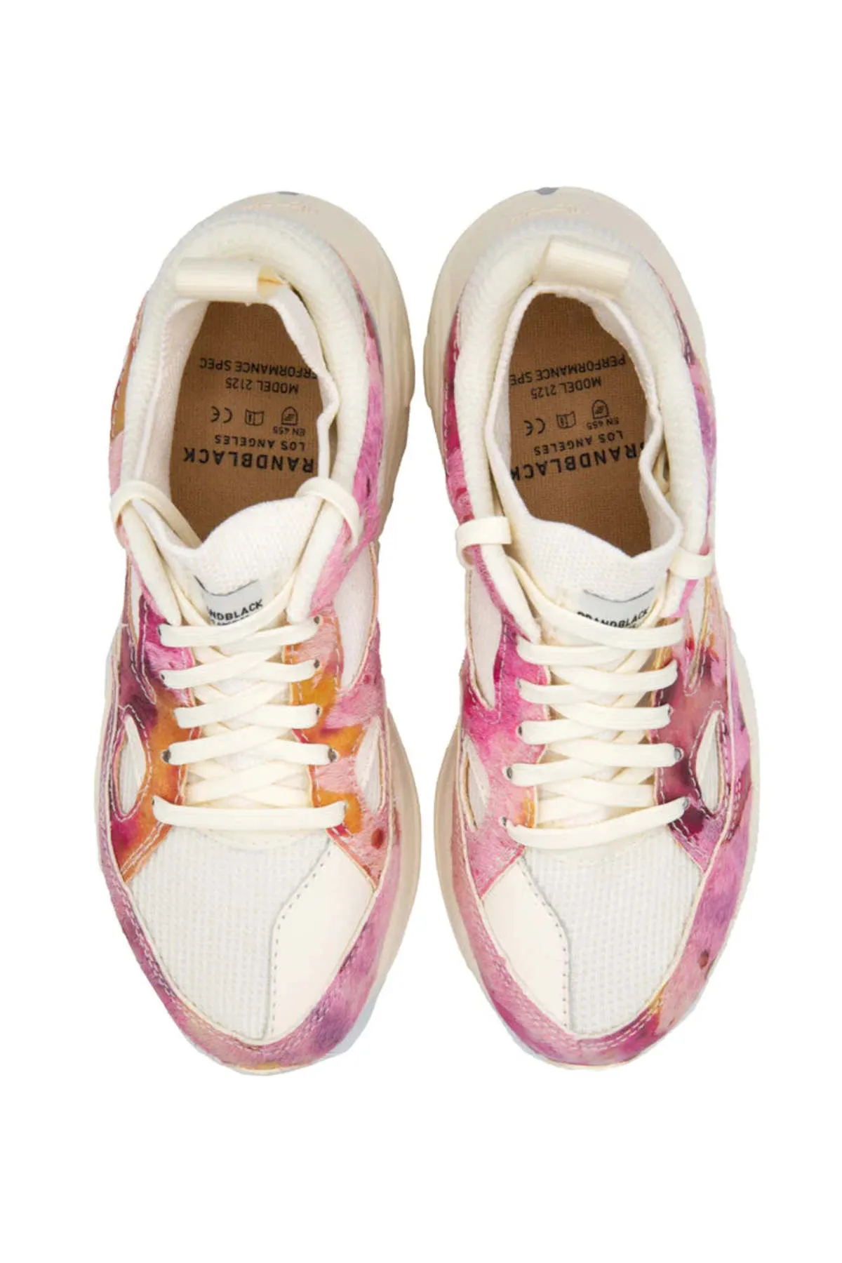 Aura Faux Ponyhair Tie Dye Sneakers - Fuchsia Combo