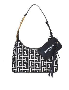 Balmain Monogram-Patterned Shoulder Bag