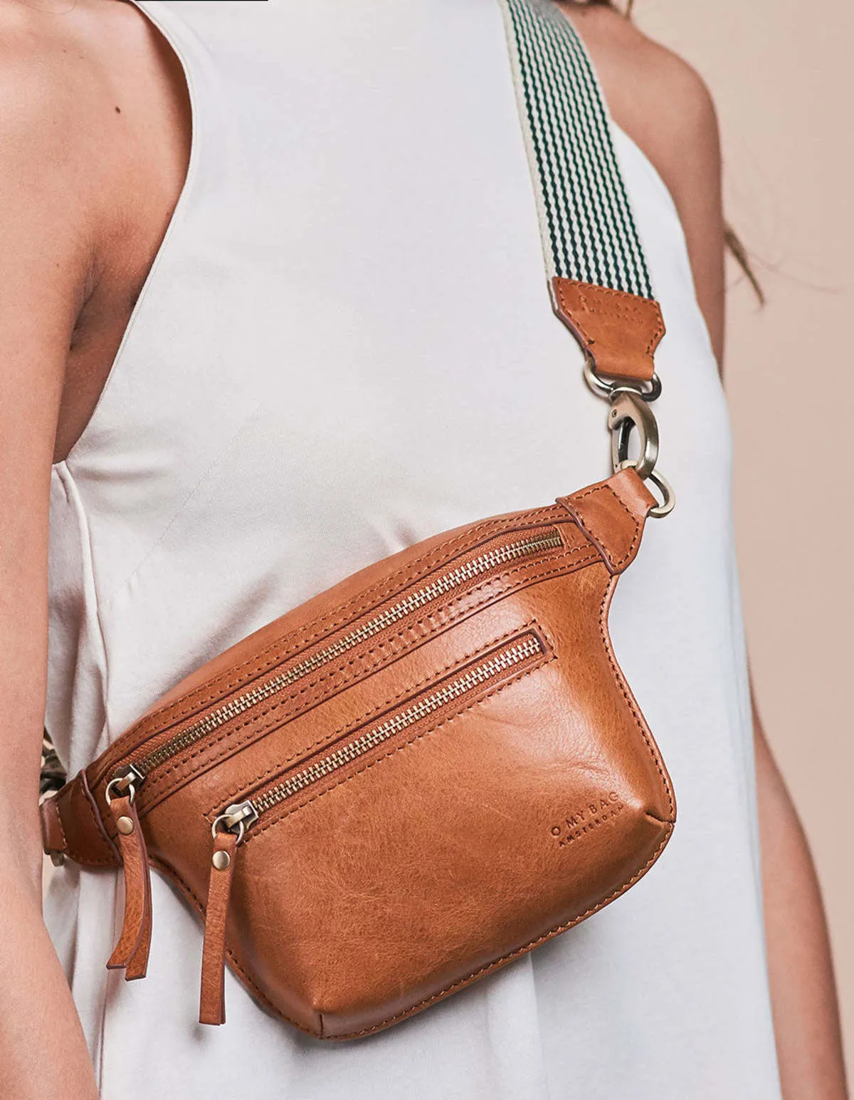 Beck Leather Bum Bag - Oak