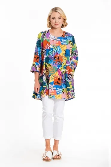 Bianca Tropical Print Tunic Dress - Multi - Bianca-Giardi 100