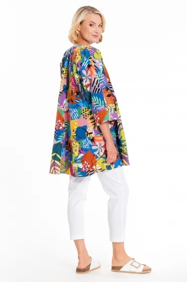 Bianca Tropical Print Tunic Dress - Multi - Bianca-Giardi 100