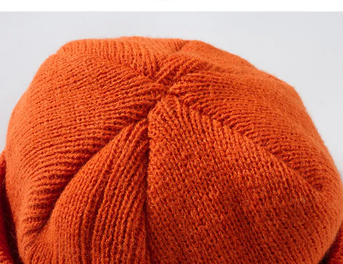 Blaze Orange Beanie with Slight Distress