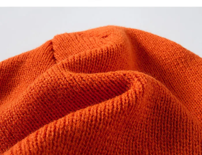 Blaze Orange Beanie with Slight Distress