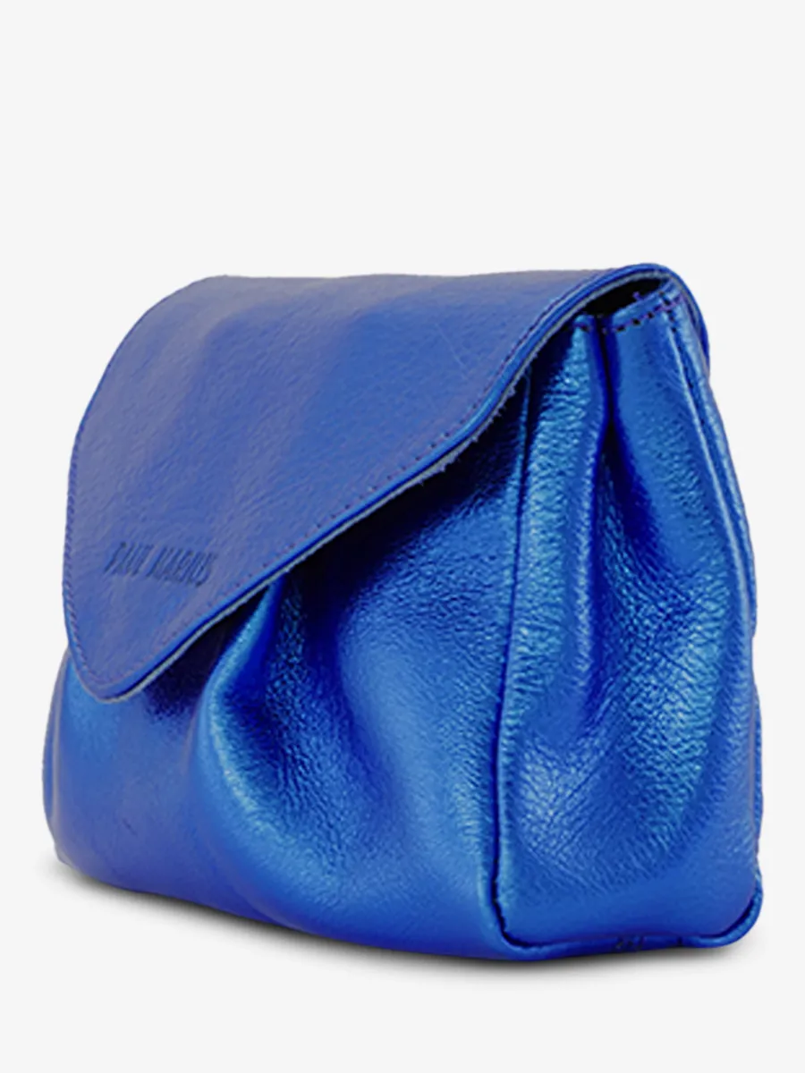 Blue Leather Cross-body Bag for Women - Suzon S Electric Blue | PAUL MARIUS