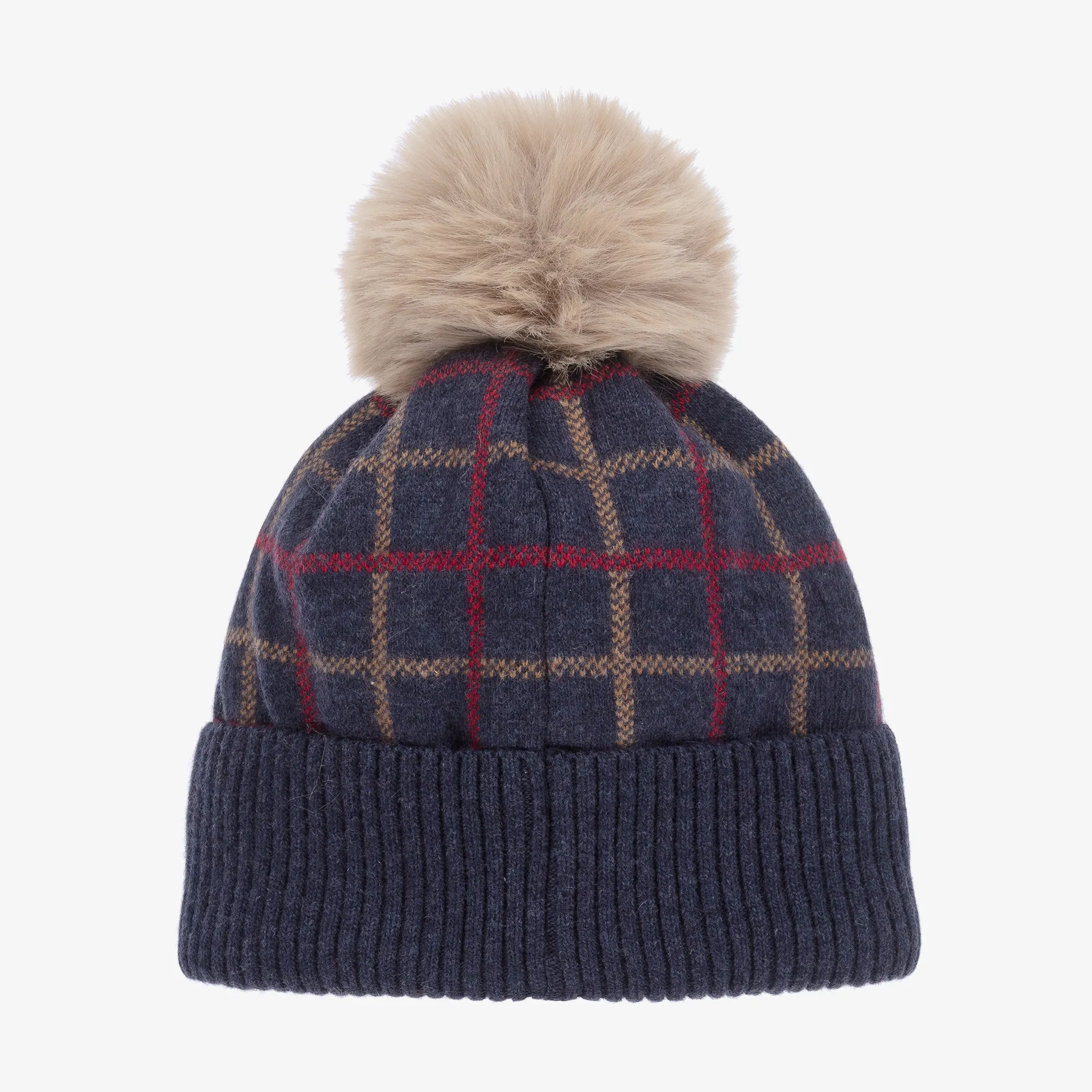 Boys Navy Blue Wool Pom-Pom Hat