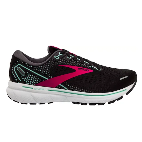 Brooks Women’s Ghost 14 Running Shoe Black/Pink