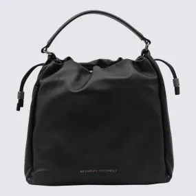 Brunello Cucinelli Black Leather Crossbdoy Bag