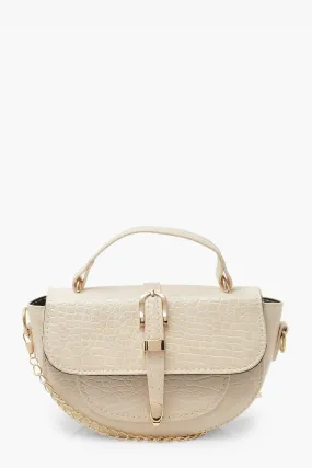 Buckle Detail Cross Body Bag With Handle