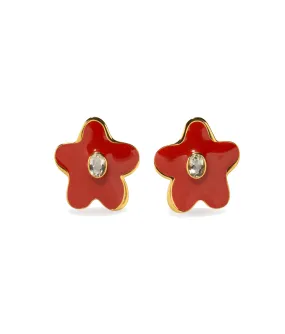 Camilo Stud Earrings in Persimmon