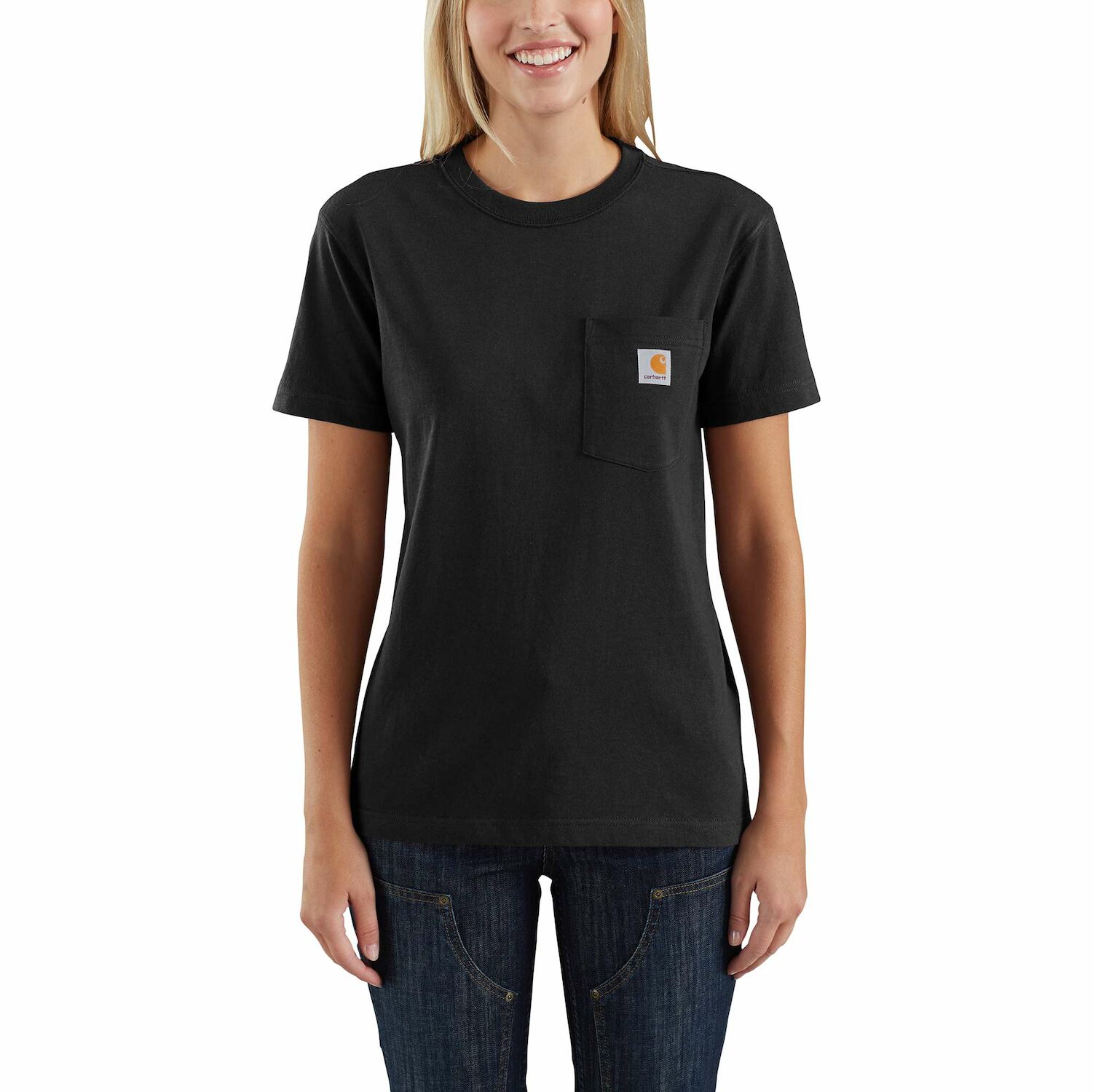 Carhartt Women's K87 Workwear Pocket Short Sleeve T-shirt in Black