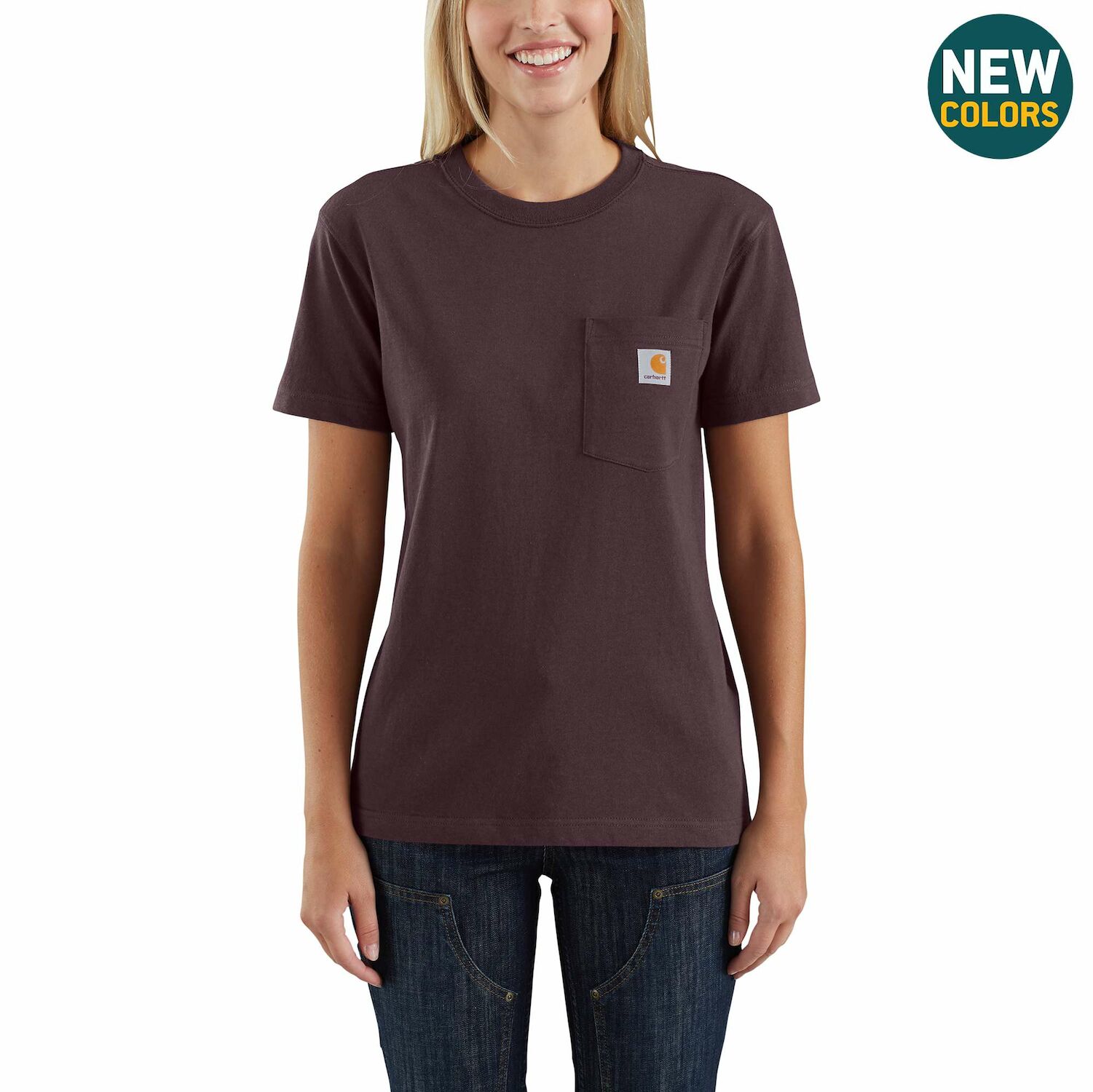 Carhartt Women's K87 Workwear Pocket Short Sleeve T-shirt in Black