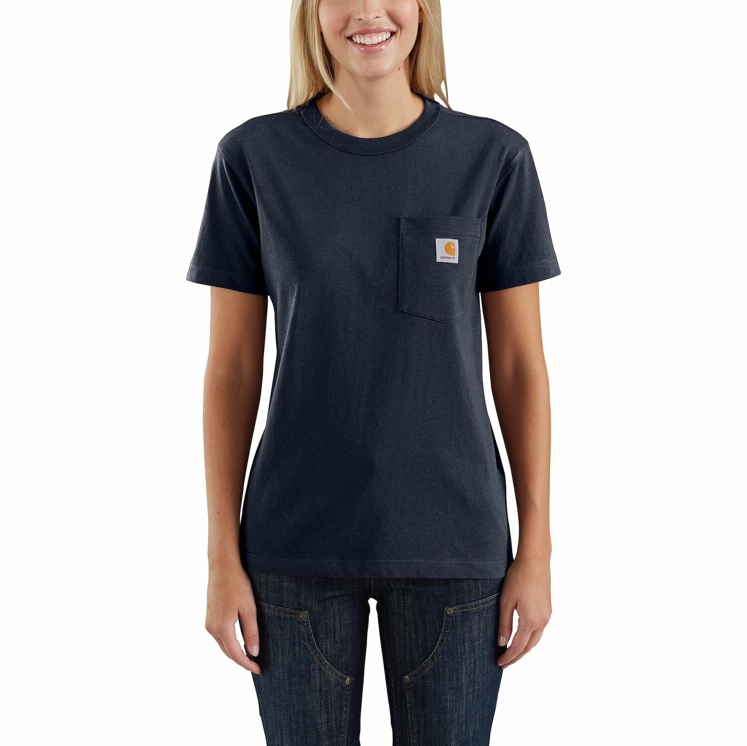 Carhartt Women's K87 Workwear Pocket Short Sleeve T-shirt in Black