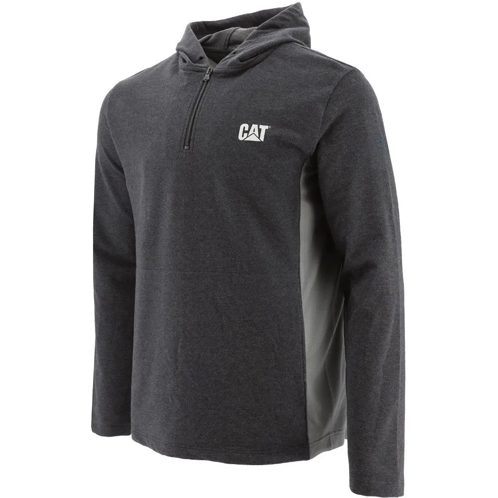 CAT Workwear Mens Coolmax Quarter Zip Wicking Hoodie