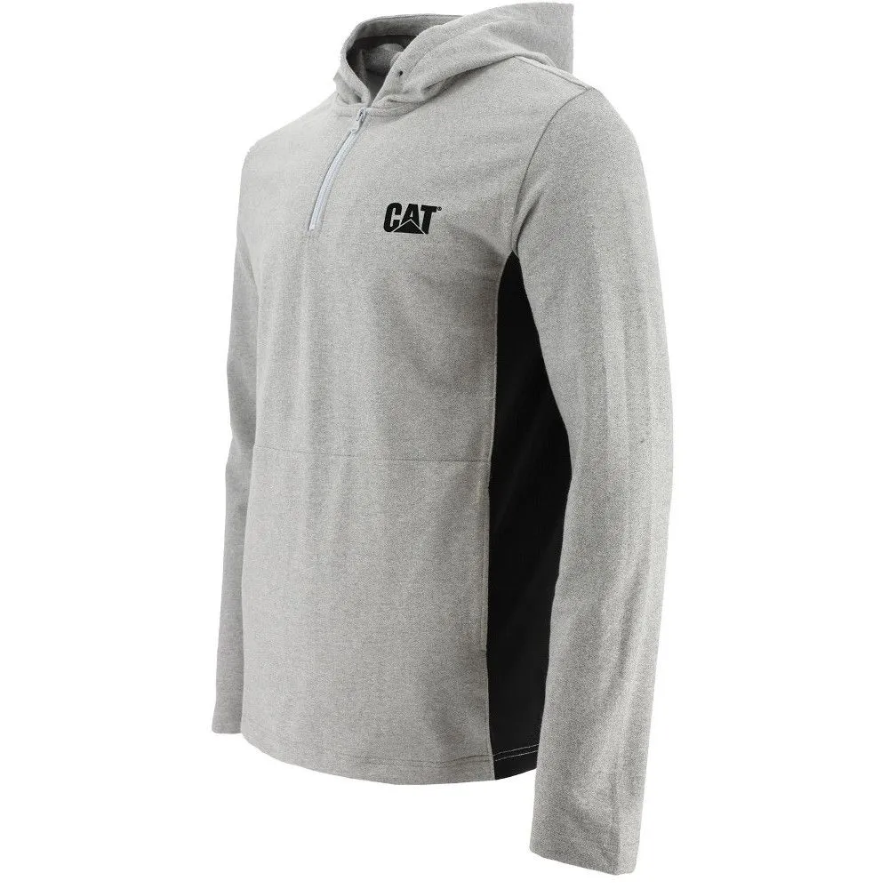 CAT Workwear Mens Coolmax Quarter Zip Wicking Hoodie