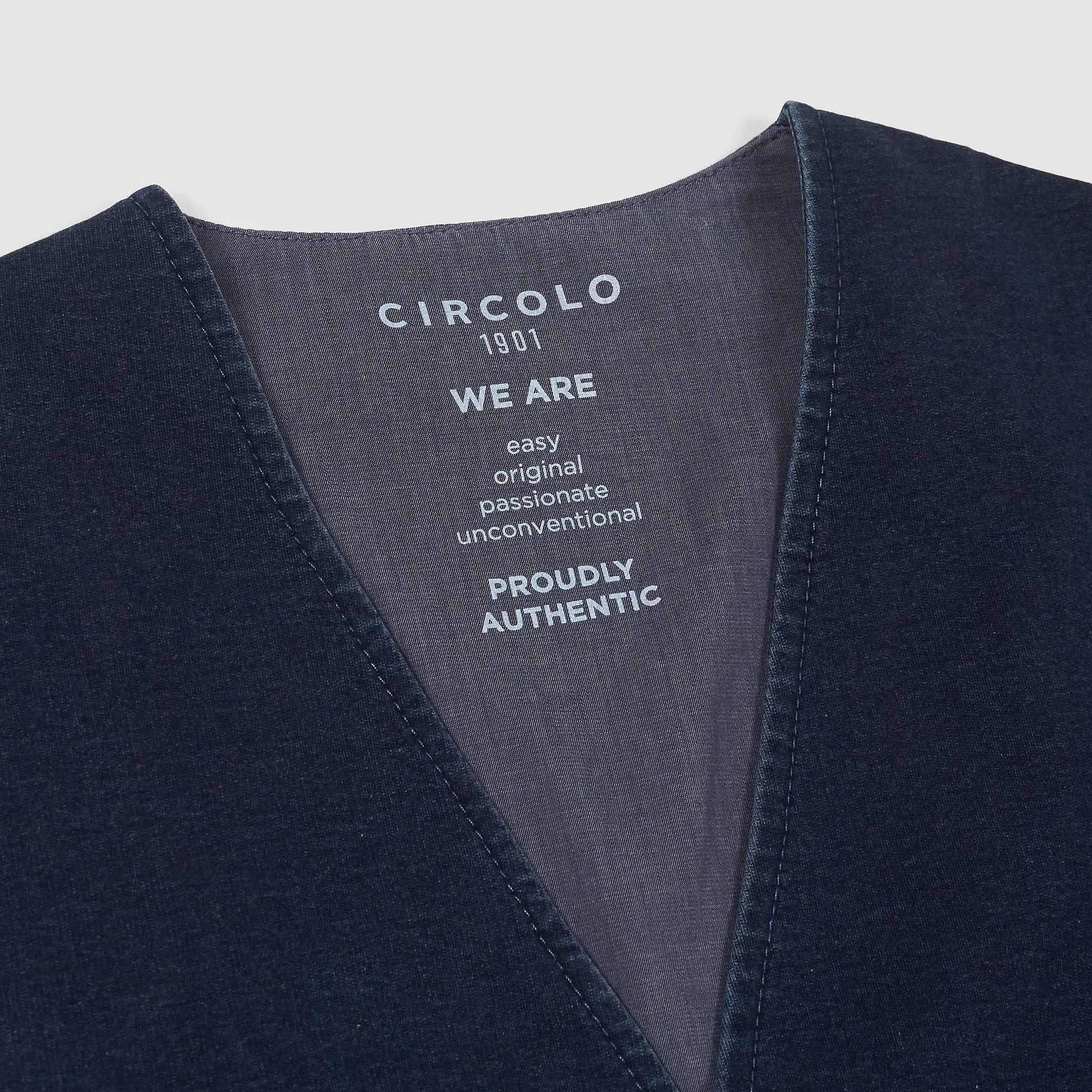 Circolo Knitted Indigo Vest