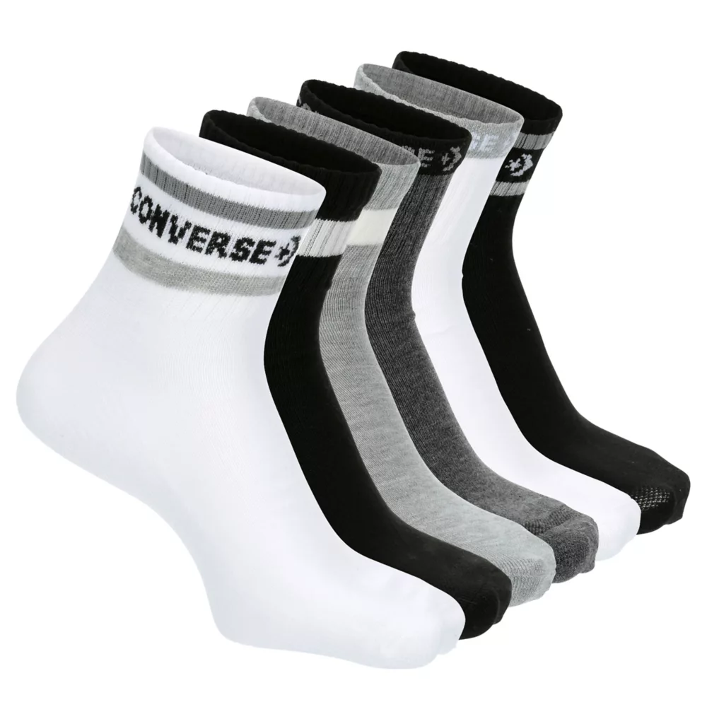 CONVERSE  MENS QUARTER SOCKS 6 PAIRS