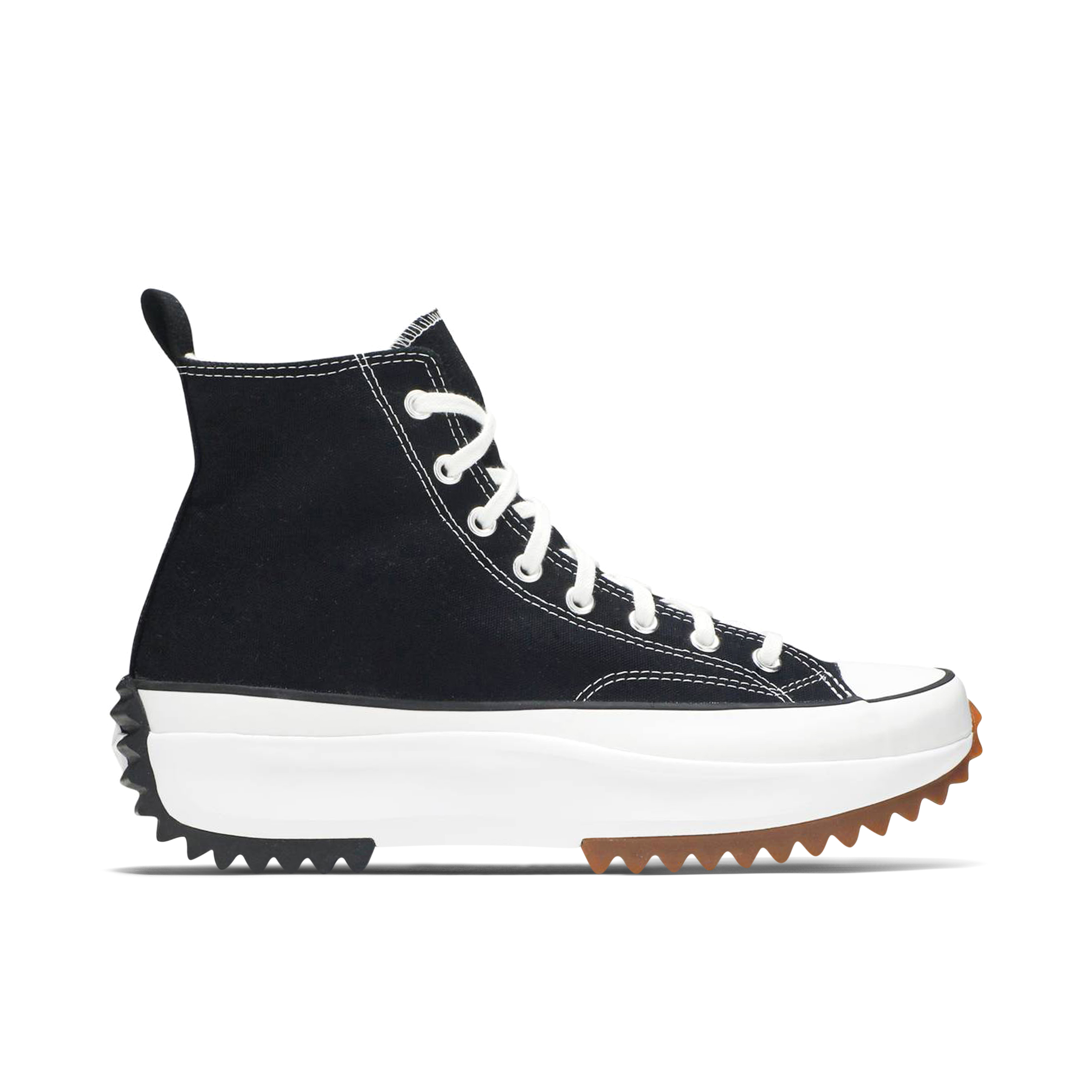 Converse Run Star Hike Hi Black White Gum | 166800C | Laced