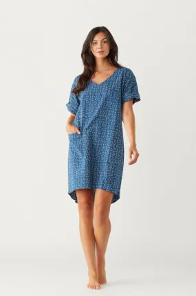 Cotton Tunic Dress - Joni Ikat