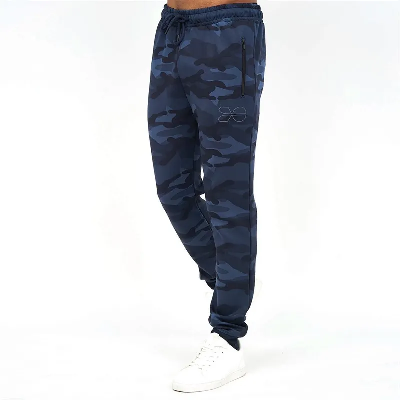 Crosshatch Mens Bricktown AOP Camo Tricot Tracksuit Blue Indigo