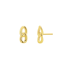 Cuban Curb Link Stud Earrings