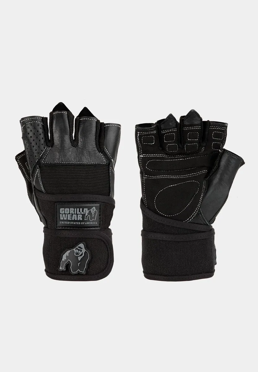 Dallas Wrist Wrap Gloves - Black - 3XL Gorilla Wear