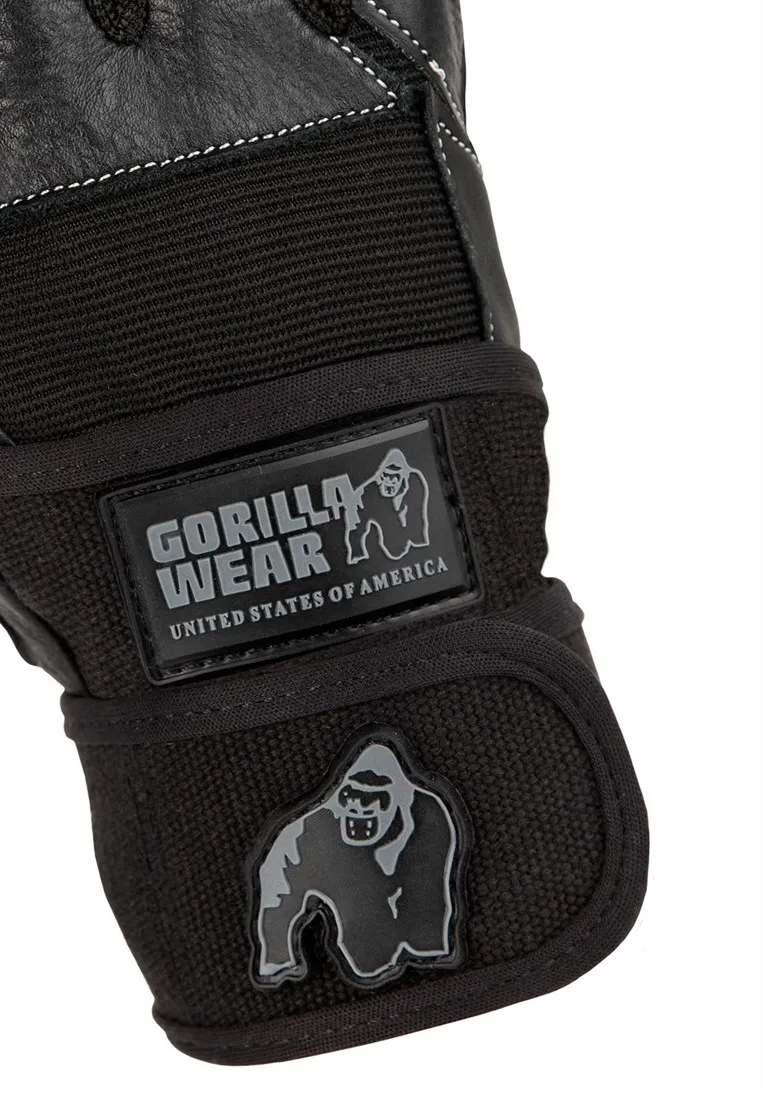 Dallas Wrist Wrap Gloves - Black - 3XL Gorilla Wear