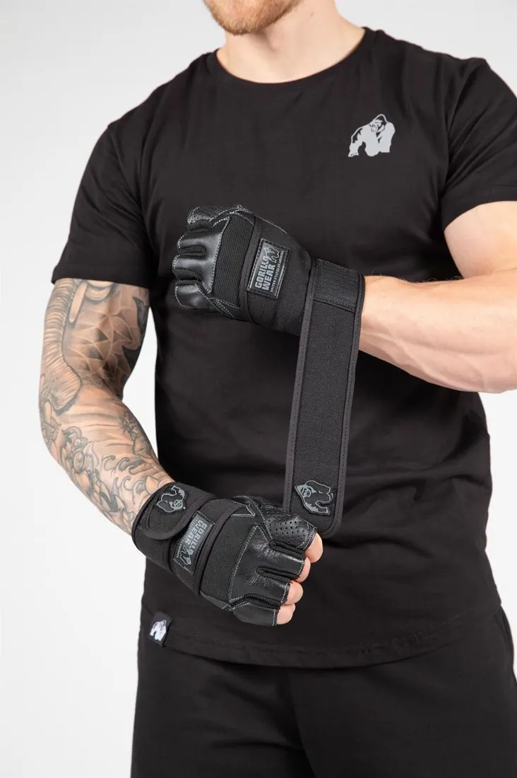 Dallas Wrist Wrap Gloves - Black - 3XL Gorilla Wear