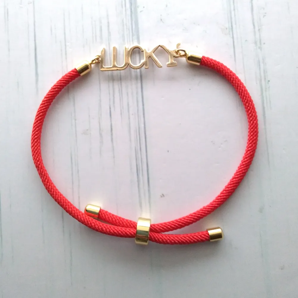 Dani Lucky Corded Slider Bracelet