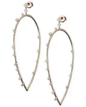 Diamond Pear Drop Earrings