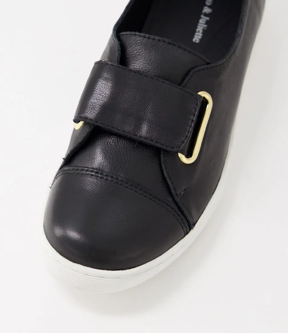 DJANGO & JULIETTE Delcry Blackwhite Leather Sneakers