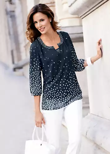 Dotty Chiffon Tunic by bonprix | Look Again