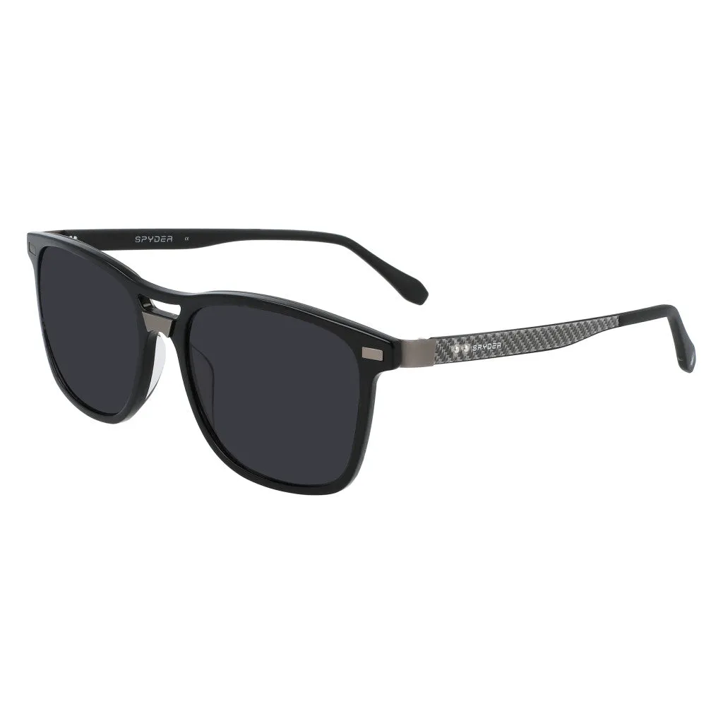 Double Bridge Square Sunglasses - Black