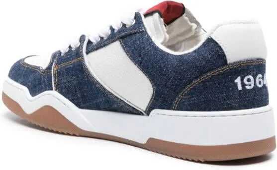 DSQUARED2 Spiker denim-panelled sneakers Blue