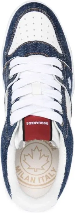 DSQUARED2 Spiker denim-panelled sneakers Blue