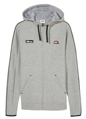 Ellesse Averello Logo FZ Zip Up Hoodie Grey Marl