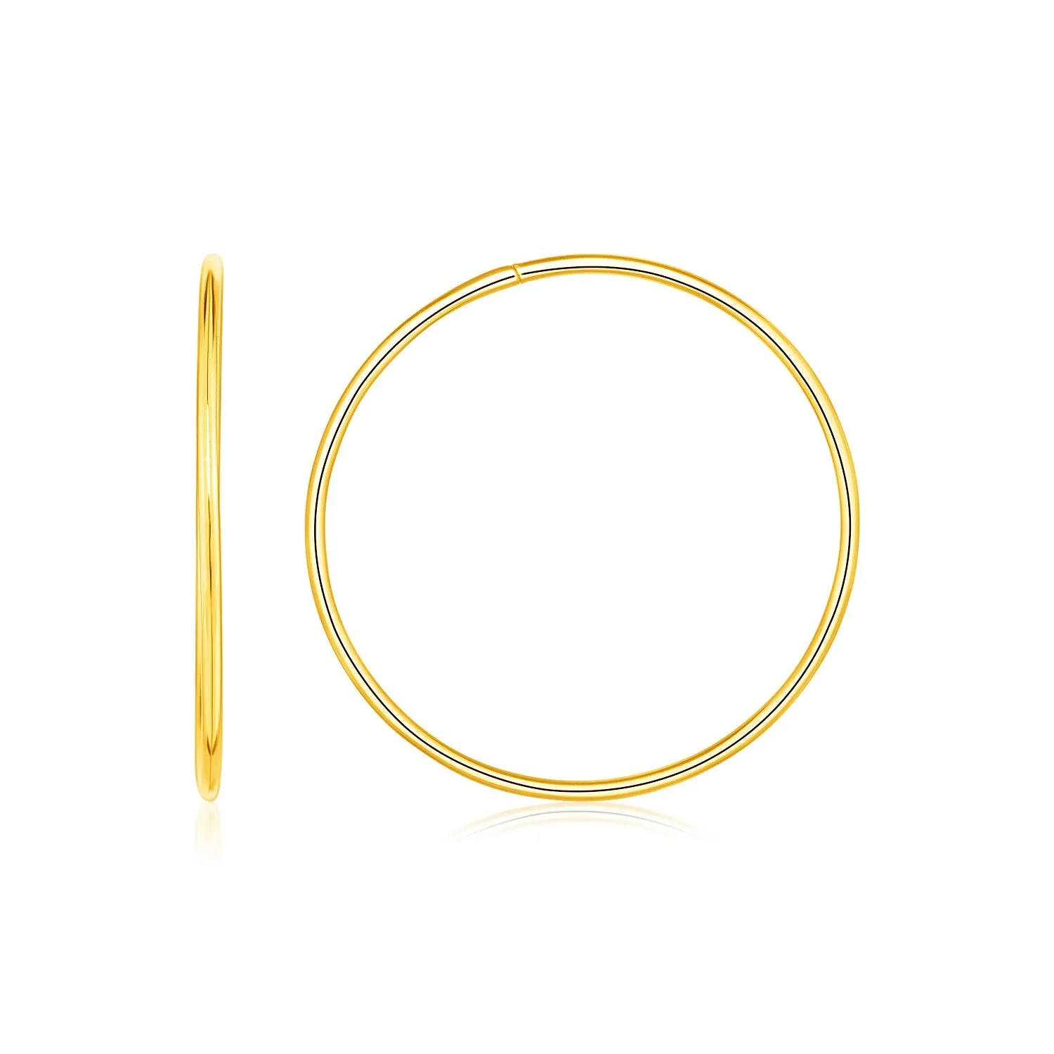 Endless Hoop Style Earrings in 14K Yellow Gold-rx4974