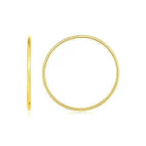 Endless Hoop Style Earrings in 14K Yellow Gold-rx4974