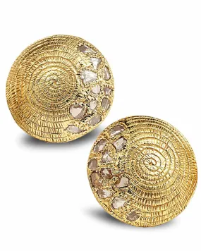 Eternity Diamond Button Earrings