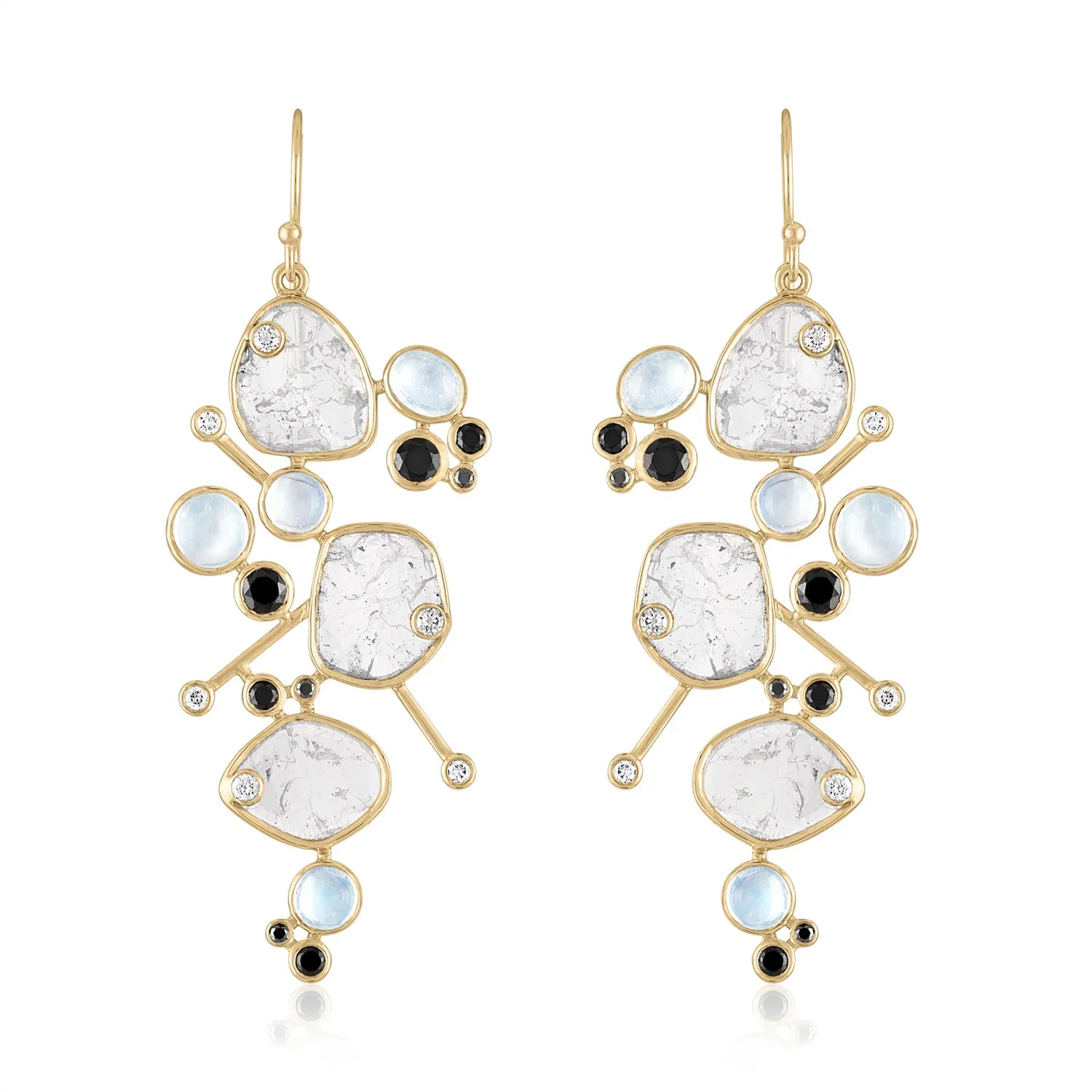 ETHERIA CLUSTER EARRINGS MOONSTONES XL