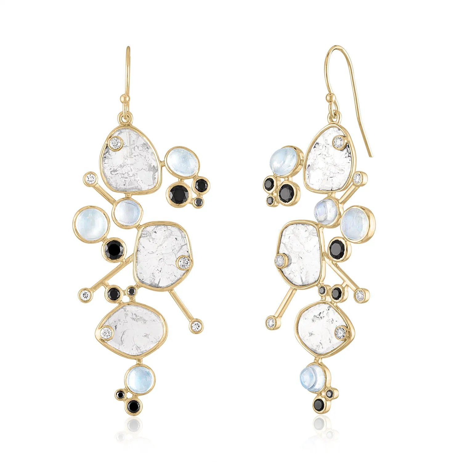 ETHERIA CLUSTER EARRINGS MOONSTONES XL