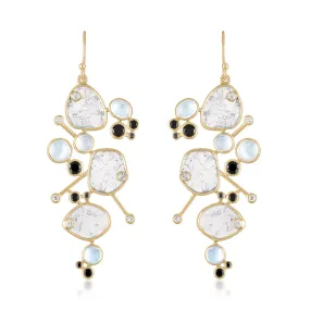 ETHERIA CLUSTER EARRINGS MOONSTONES XL